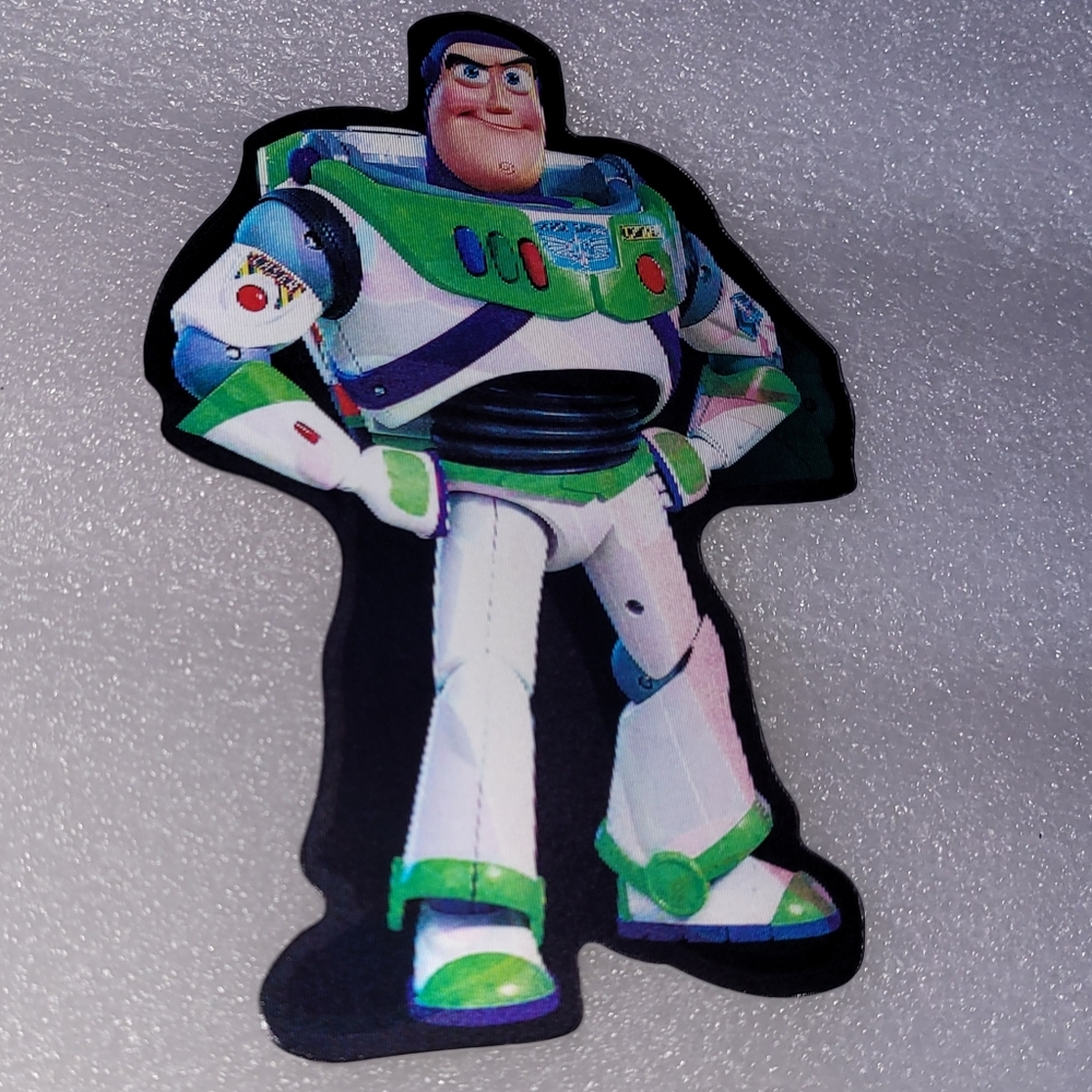 3/$15 Buzz Lightyear Holographic Lenticular Decal, Toy Story Waterproof Sticker
